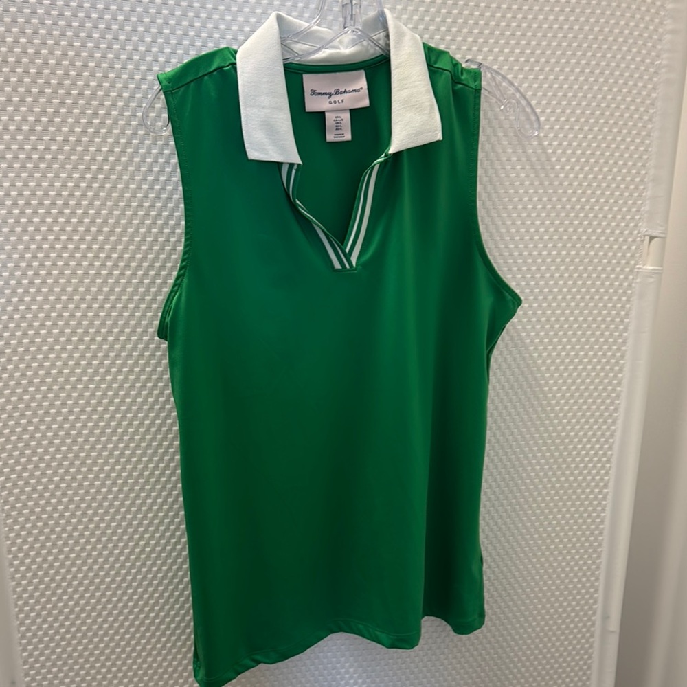 Tommy Bahama Green Sleeveless Polo Tank